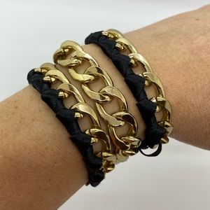 Gold and black bracelet